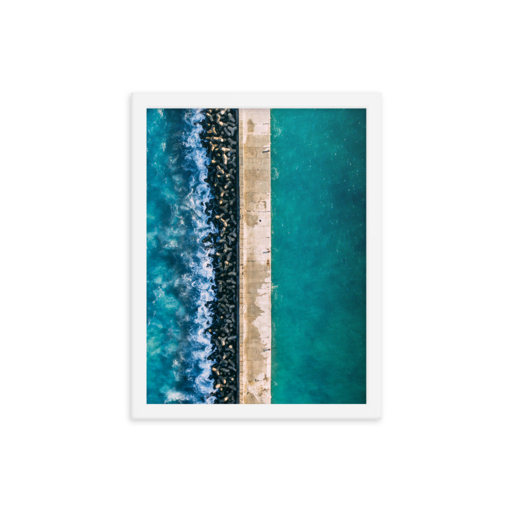 Blue Borders - Framed poster