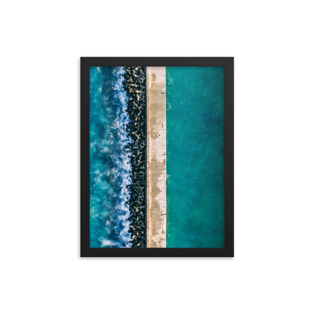 Blue Borders - Framed poster
