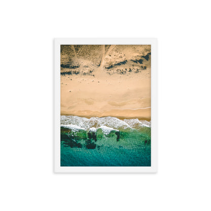Beach Topdown - Framed poster