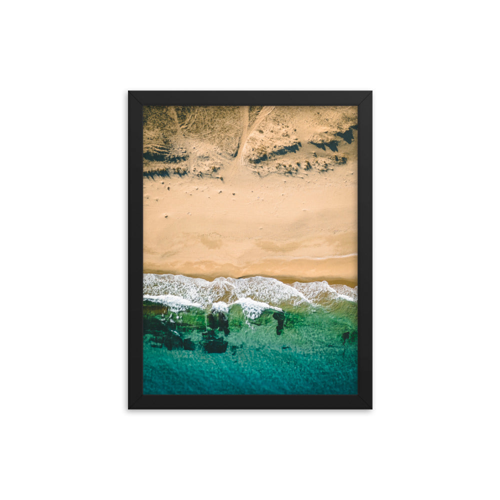 Beach Topdown - Framed poster